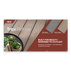 TREX REFUGE - OUTDOOR BANNER (BROWN)