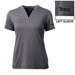 CUTTER & BUCK FORGE HEATHERED BLADE TOP - LADIES'